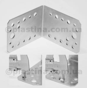 Кутик стовщений з анкерними отворами 90x90x65x2,5мм, KL-3