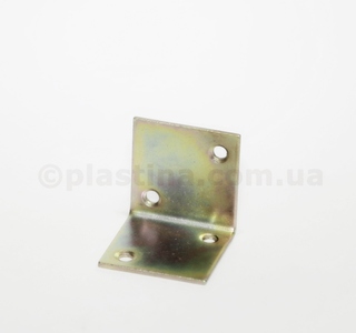Кутик меблевий жовтий цинк 40x40x40x2,0мм, KS2