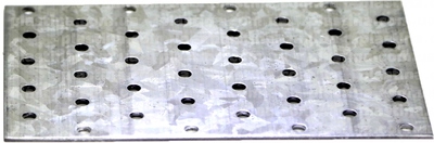 Пластина перфорована для кріплення дерев'яних конструкцій 100x160x1,8мм, LP-3918. Ціна за пачку 20шт.