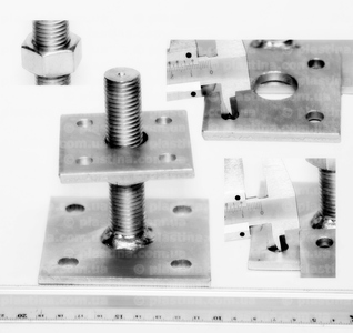 Опора стовпа дерев'яного регульована (домкрат) 70x70/90x90/6/M20x100мм, PB70