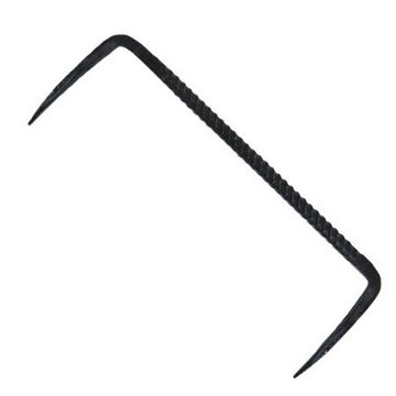 Скоба будівельна для покрівлі з арматури А500С без покриття, 200х60х10мм