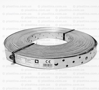 Перфорована оцинкована стрічка пряма 20x1,0мм x25м, TM9L25